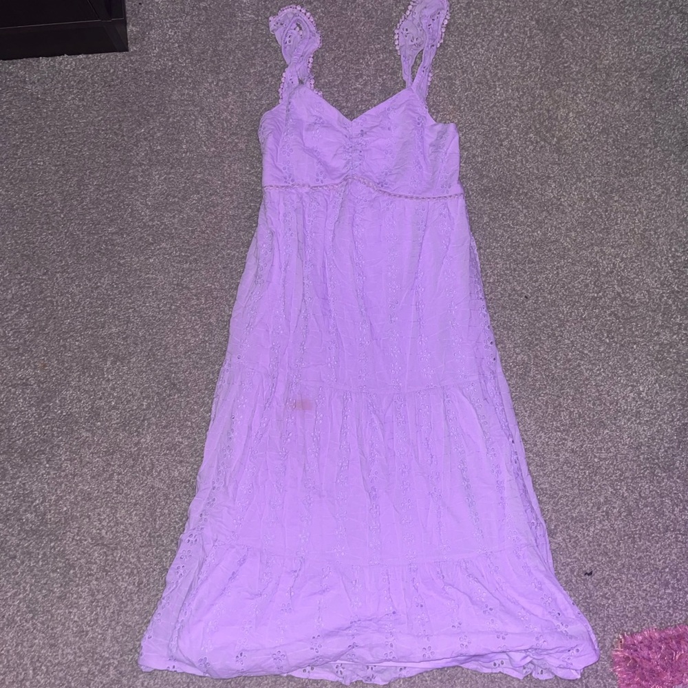 Lavender cottage core summer sun dress
